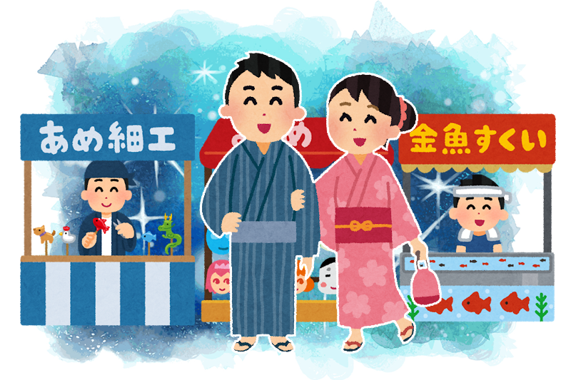 花火大会の屋台