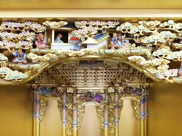 銭辰堂 美術仏壇 もえぎ色本漆塗 浄土真宗本願寺派用1-2