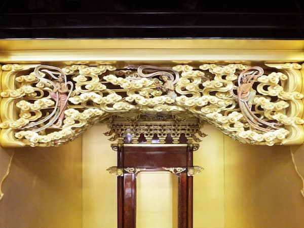 銭辰堂 美術仏壇 梨地本漆塗2-2