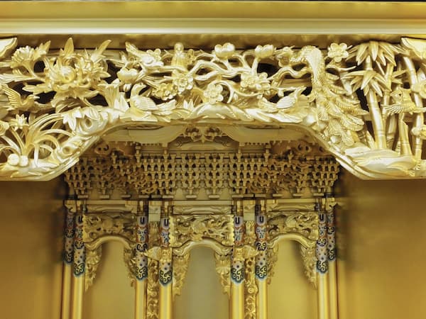 銭辰堂 美術仏壇 白檀塗 浄土真宗本願寺派用4-3